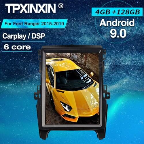 Android 9 128G Tesla Style Vertical Screen Car GPS Navigation For Ford Ranger 2015-2019 Multimedia Player Autoradio Audio Stereo