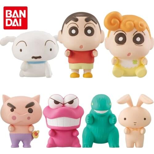 Bandai Genuine Gashapon Crayon Shinchan Doll BURIBURI ZAEMON Table Decoration Dolls Kids Gifts