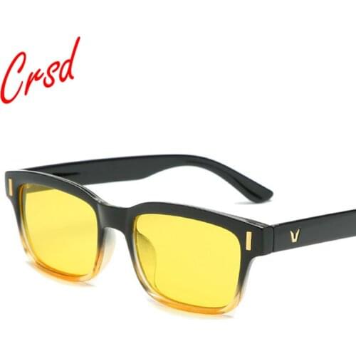 CRSD 2020 Men Women Fashion Glasses UV400 Night Vision Eyewear Brand Designer Office Blocking Eye Spectacles Decorative glasses