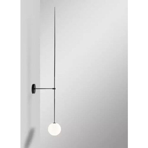 Europe Simple Restaurant LED Wall Lamp Concise Glass Ball Living Room Bedside American Retro Wall Light Fixtures Free Shipping