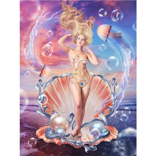 Rhinestone painting crystal Home Decor DIY Diamond painting cross stitch Pearl beauty pattern 5D diamond embroidery picture