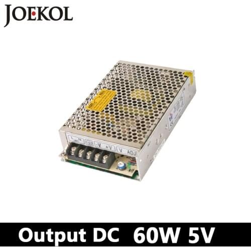 Switching power supply,60W 5v 12A Single Output Mini dc power supply for Led Strip,AC110V/220V Transformer to DC 5V,led driver