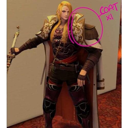 Irelia H Store FFXIV Zenos Yae Galvus Cosplay Costume Customized ONLY COAT inlcude the patterns on coat