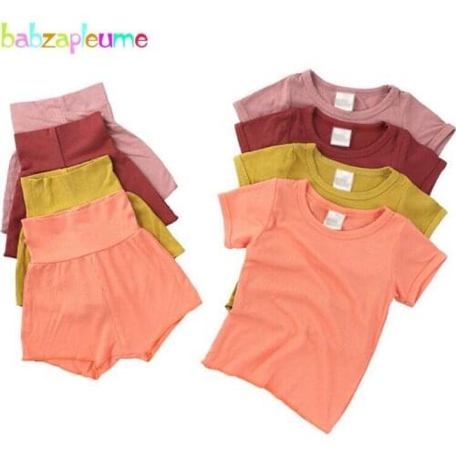 2Piece Summer Kids Pajama Set Cotton Soft Short Sleeve Tops+Shorts Children Clothes For Baby Boys Girls Clothing Sleepwear 1925