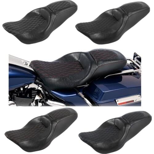 Motorcycle Driver Passenger Seat Set For Harley Touring CVO Road King Street Electra Glide FLHR 2009-2020 19