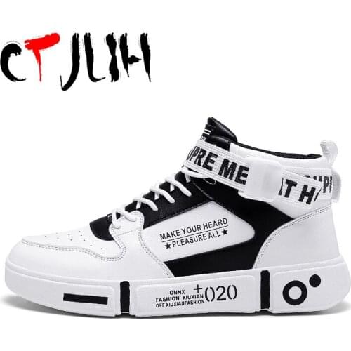CTJLIH Mens Shoes New Fashion High Top Sneakers Men Casual Canvas Shoes Women Zapatos De Hombre Tenis Masculino Lace Up Shoes