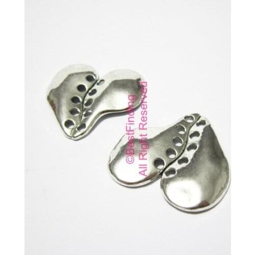 Heart shape Round leather slider Multi strand Round leather findings