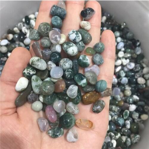 100g cute natural stones and minerals seaweed agate tumbled stone healing crystal for home decoration & aquarium decoration