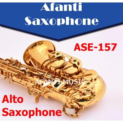 Afanti Music Eb tone / Brass body / Gold finish Alto Saxophone (ASE-157)