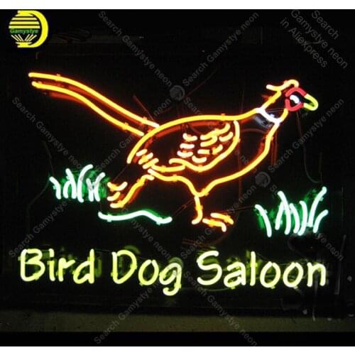 NEON SIGN For Bird Dog Saloon NEON Lamp GLASS Tube Decor wall Beer Pub SIGN Classic Handcraft anuncio luminoso Dropshipping