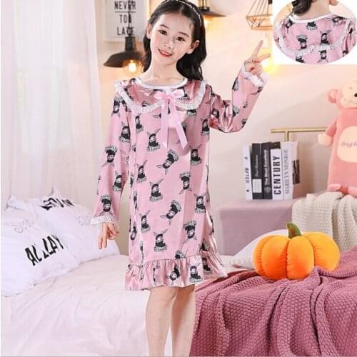 Baby Girl Clothes Princess Nightgown Long Sleeve Sleep Shirts Nightshirts Pajamas Christmas Dress Sleepwear kids for 3-12 Years