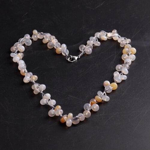 Wholesale natural stone necklaces for women quartz crystal agates turquoises malachite stone for Jewelry making Necklace pendant