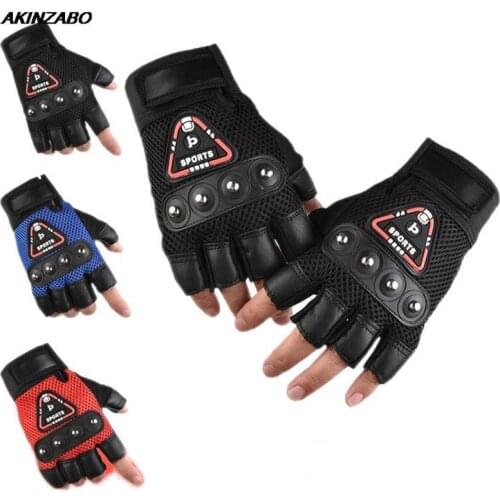 Rivet PU Leather Fingerless Gloves Men Women Fashion Hip Hop Womens Gym Punk Gloves Half Finger Women Mens Gloves