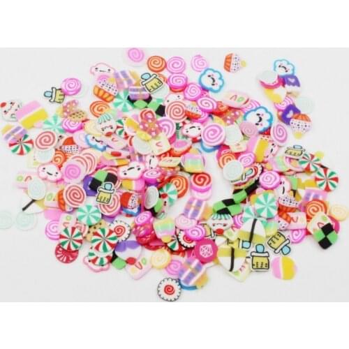 Small Wholesale Candy Lollipop 10g/lot Polymer Clay 6mm Living Glass Memory Lockets Floating Charms DIY Jewelry Accessory