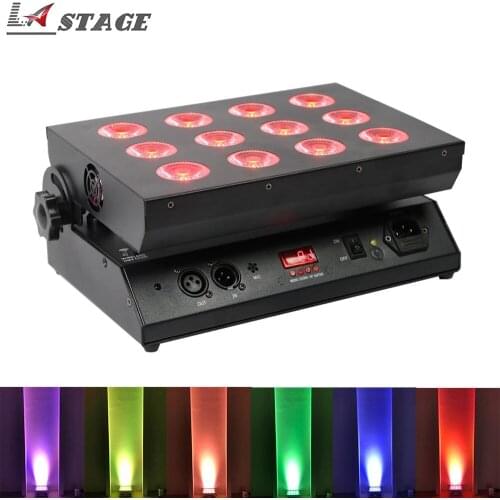 Free Shipping Dj Disco Home Party Wall Wash Wireless Remote Control 12pcsx18w Led Battery Flood Light Dj RGBWA+UV Rechargeable