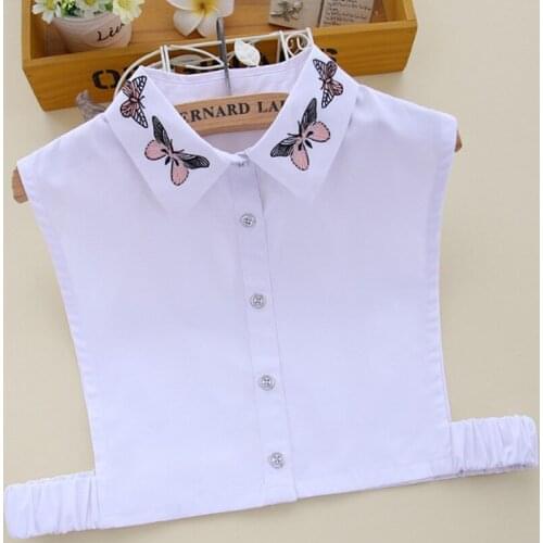 Accessories Striped fake collar peter pan Removable beaded decoration Embroidered shirt shirt comfortable stylish butterfly