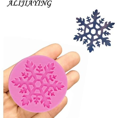 Different styling christmas snowflakes silicone mold fondant mould cake decorating tools Sugarpaste Craft Bakeware D1304