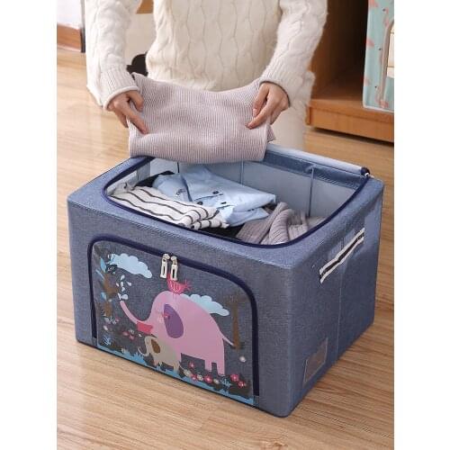 Foldable Comforter Storage Bag Household Clothing Storage Box Dustproof Non-woven Quilt Storage Bra Socks Wardrobe Organizer