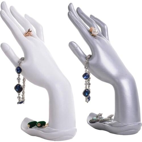 Resin Mannequin Hand Finger Jewelry Bracelet Necklace Stand Holder Rack Display