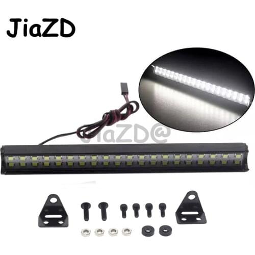 Super Bright Double Row 40 LED Light Bar Metal Roof Lamp for Axial SCX10 D90 1/10 Scale RC Rock Crawler Car Y07