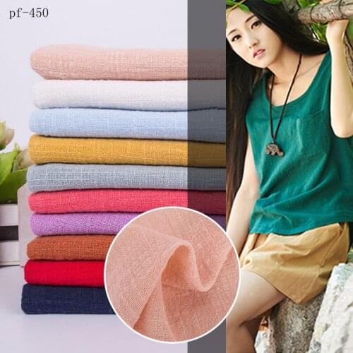 All-cotton imitation linen and bamboo crepe cloth pure cotton sand wrinkle-washing cloth womens clothing and Hanfu fabric