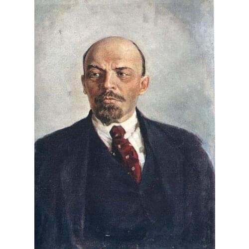 TOP ART painting #100% handpainted -Russian communist revolutionary, politician political theorist Vladimir Lenin oil painting