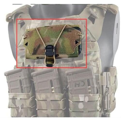 Tactical Vest Front Panel Attachment Universal Mobile Phone Bag Vest Admin Pouch Chest Bag for MOLLE BK/CB/RG/MC