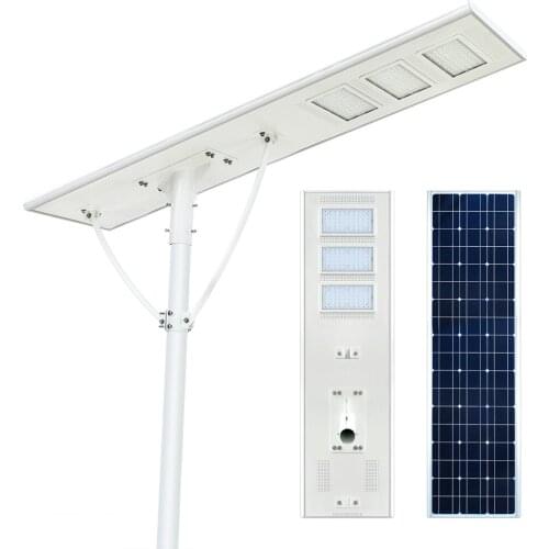 Waterproof outdoor ip65 motion sensor integrated 100w 150w 200w all in one led solar street light