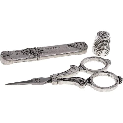 Retro Embroidery Antique Scissors Sewing Handicraft Stainless Steel Tool