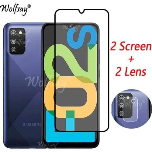 Full Cover Tempered Glass For Samsung Galaxy F02S Screen Protector For Samsung F02S Camera Glass For Samsung F02S Glass 6.5 inch