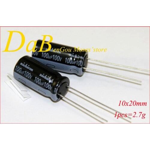 100v 100uf 100% Original new nichicon Electrolytic Capacitor Capacitance Radial 10x20mm