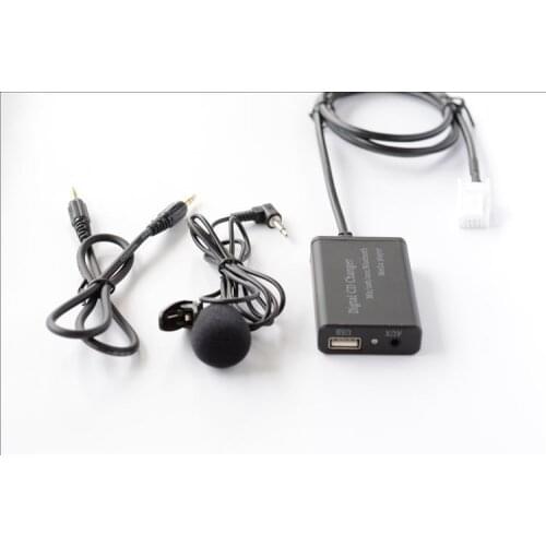12 Pin Auto Car Bluetooth Music Handsfree Kits MP3 AUX Adapter Interface USB Charging For Toyota Lexus Scion 2003-2011