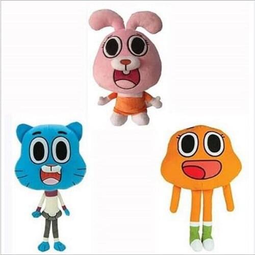 25cm Cartoon Amazing World Gumball Cat Plush Toy Dolls For Kid Gift