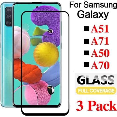 3 Pack Screenprotector for Samsung galaxy A51 A71 A 51 71 70 50 A70 A50 M50 Screen Protector Case Protection on galaxy s20 fe 9D