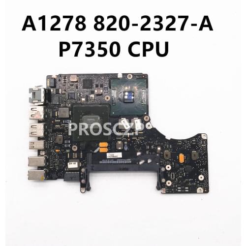 Free shipping For Macbook 13" A1278 Laptop motherboard 820-2327-A With P7350 CPU 2008 Core 2 Duo 2.4GHz P8600 100% working well