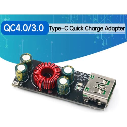 QC4.0 QC3.0 USB Type-C Mobile Phone Quick Charge Adapter 6 -35V Step Down Buck Boost Module for Huawei SCP/FCP Apple PD Qualcomm
