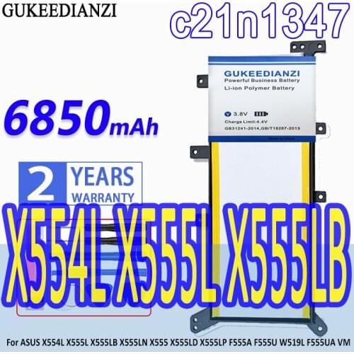 GUKEEDIANZI Battery c21n1347 6850mAh For ASUS X554L X555L X555LB X555LN X555 X555LD X555LP F555A F555U W519L F555UA VM