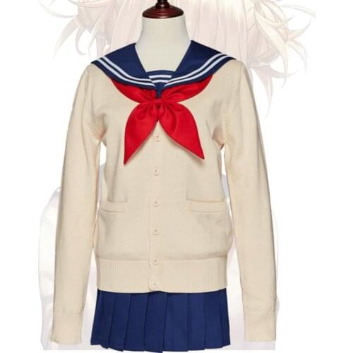 Anime My Hero Academia Anime Cos Cross my body School Uniform Cosplay Costume Suit for Girl Women Uniforms coat+top+shirt