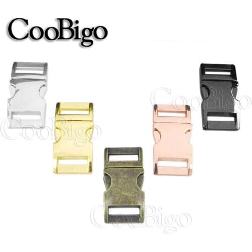 5pcs 5/8" Curved Metal Side Release Buckle Paracord 550 Bracelet Belt 15mm Webbing Dogs Collar Backpack Strap Bag Accessories