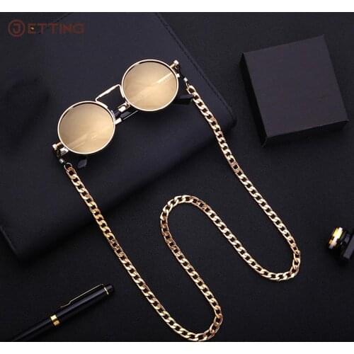 4styles Gold Simple Classic Women Men Sunglasses Lanyard Strap Necklace Metal Eyeglass Glasses Chain Cord For Reading Glasses