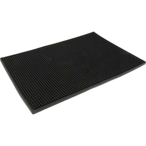 Black Rubber Service Drip Mat Anti--Slip Drink Bar Spill Mat 18x12"/45x30cm