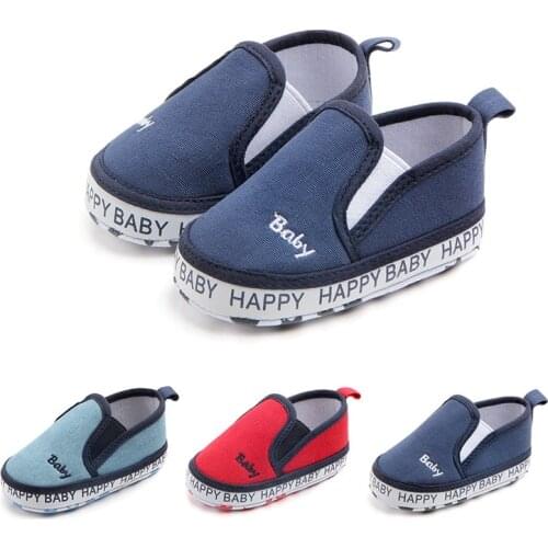 Infant Toddler Soft Bottom Anti-slip First Walkers New Canvas Sneaker Sport Shoes For Boys Girls Newborn Shoes Baby Walker