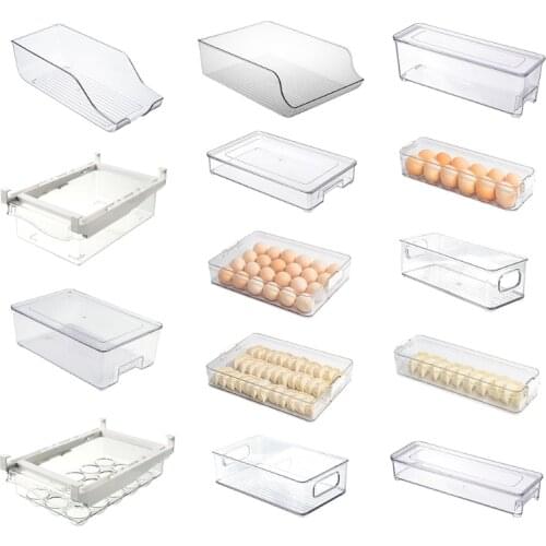 Refrigerator Food Storage Container Fridge Drawer Shelf Fresh Box Clear Pantry Organizer for Kitchen