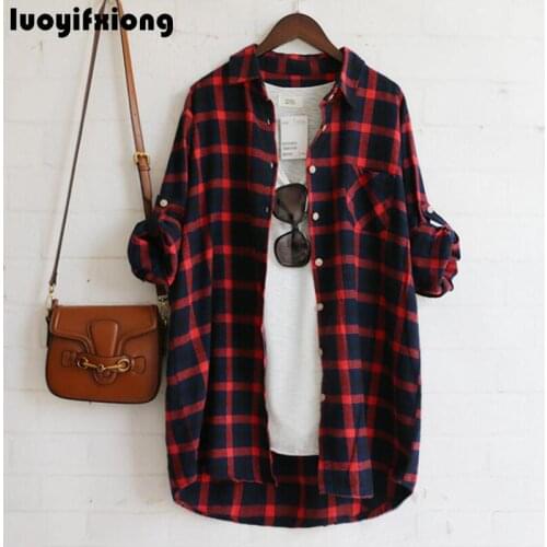 Luoyifxiong Women's Flannel Shirts