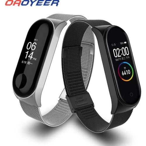 Mi band 4 5 3 Metal Strap Bracelet for Xiaomi Wrist Band 3 4 5 Replacement Bracelet Miband 5 4 3 Stainless Steel Strap M3 M4 M5