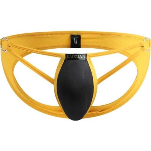 Men G-string Thong Underwear Padded Bugle Pouch Thongs Cueca Male Panties Tanga String Homme Backless Thongs