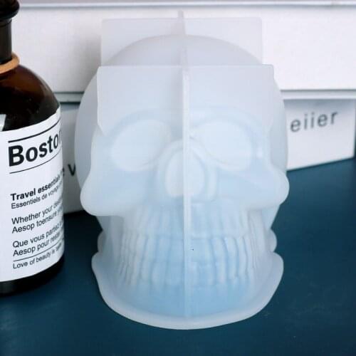 2021 New DIY Skull Silicone Resin Molds Cake Halloween Party Accessories Easter Aroma Candle Mold Making Handmade Soap Plaster