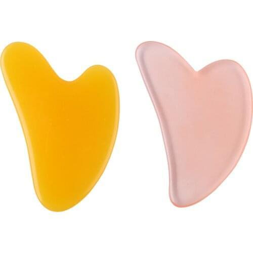 Guasha Board Face Neck Slimming Resin Acupoint Massage Scraper Neck Body Guasha Board for Face Skin Care Tools