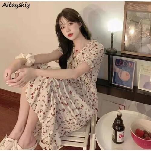 Summer Woman Dress Floral Tender Holiday Elegant Slim Casual Ladies Sundress Vestido Midi Elegant Korean Comfortable Trendy New