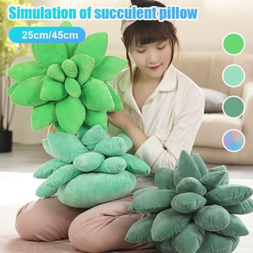 Succulent Plants Plush Stuffed Toys Soft Cartoon Plant Stuffed Doll Creative Potted Flowers Pillow Chair Lovers Birthday Gift